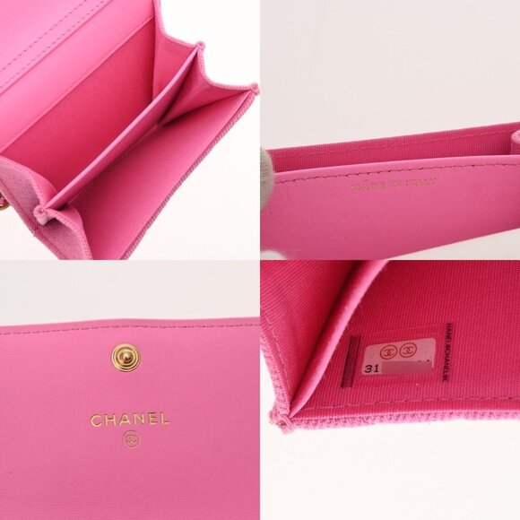 CHANEL Pink Canvas Pouch - Picture 10 of 11